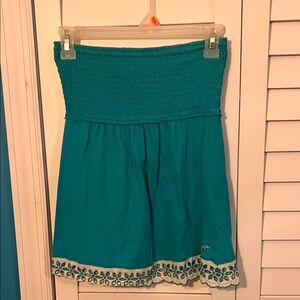 Y2K Hollister - Smocked Top - Blue - MEDIUM